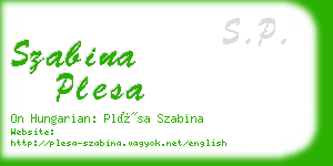 szabina plesa business card